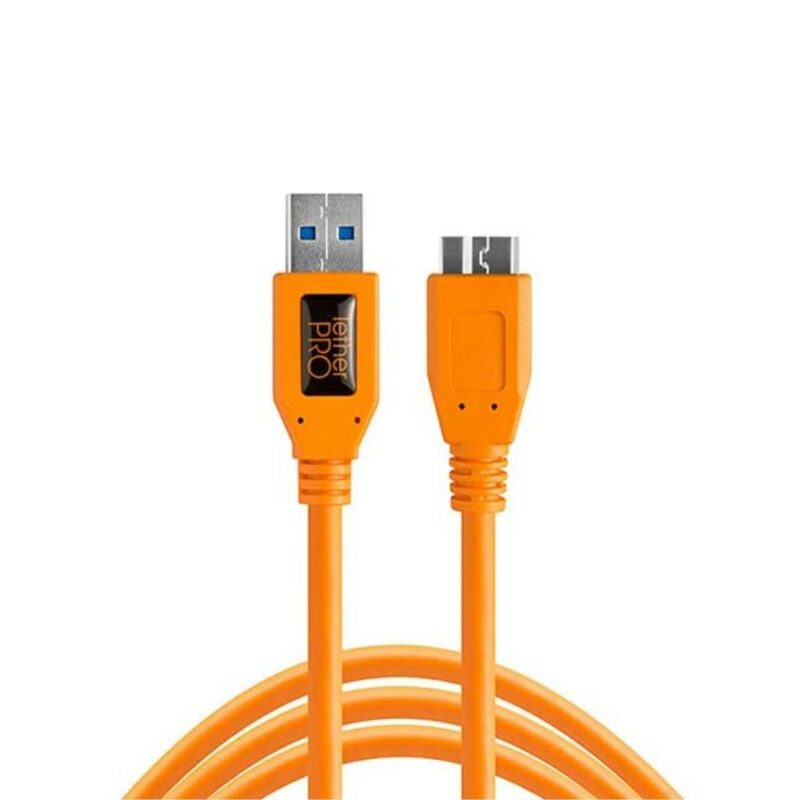 Tether Tools USB 3.0 male/Micro-B cable 4.6m orange high visibility – THTCU5454