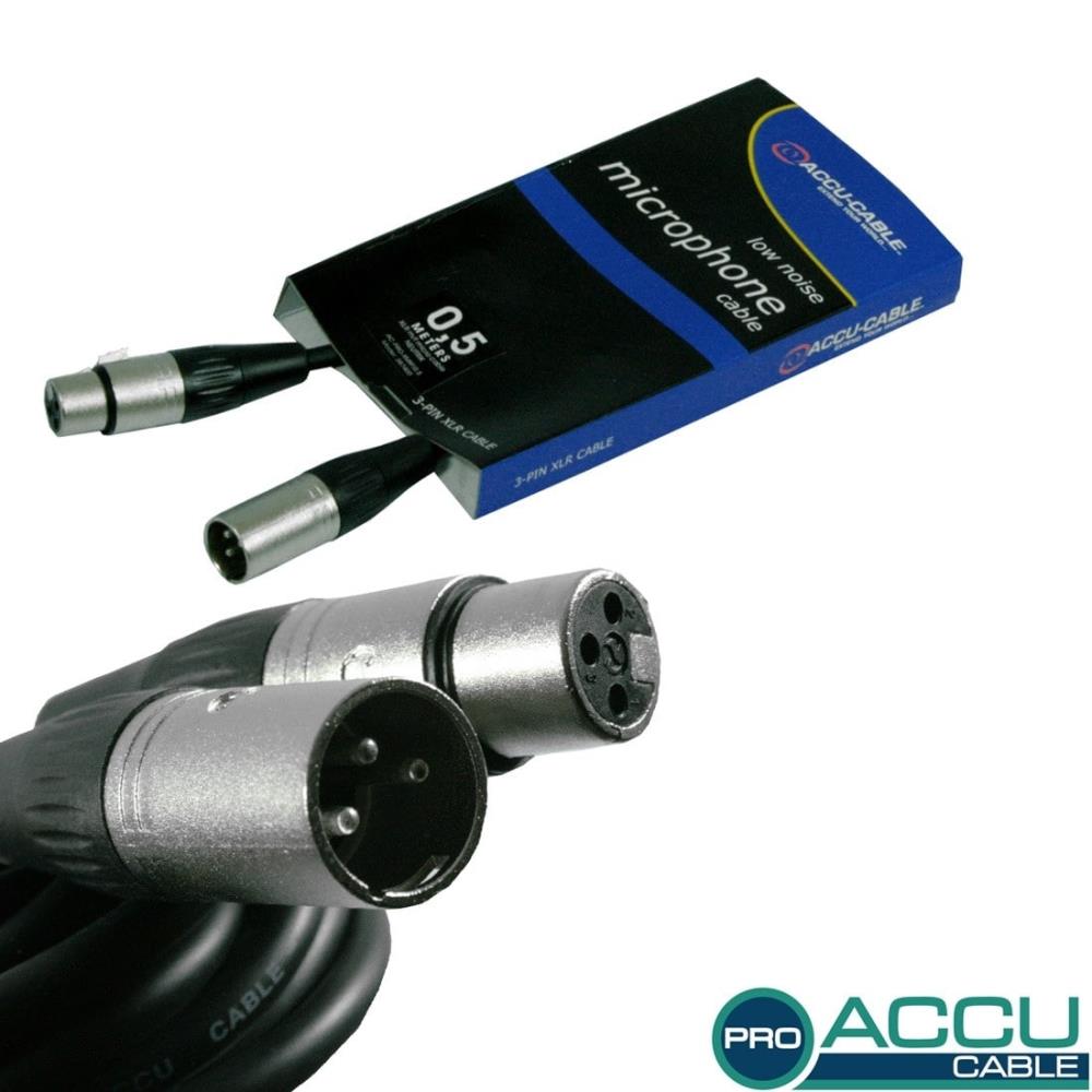 Accu-Cable XLR m/f Micro Cable - 0.5 m