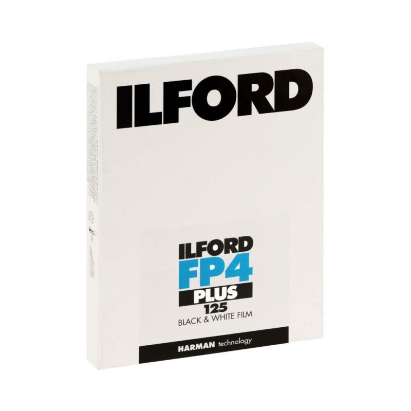 Ilford FP4 Plus 125 Black and White Negative Film (4×5”, 25 Sheets)