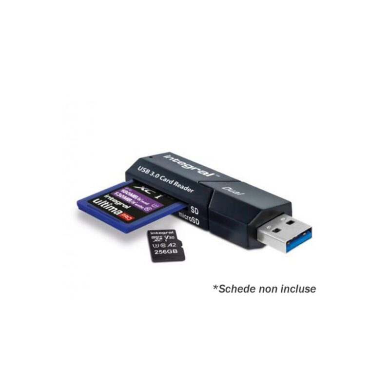 Integral USB 3.0 SD/Micro SD Reader
