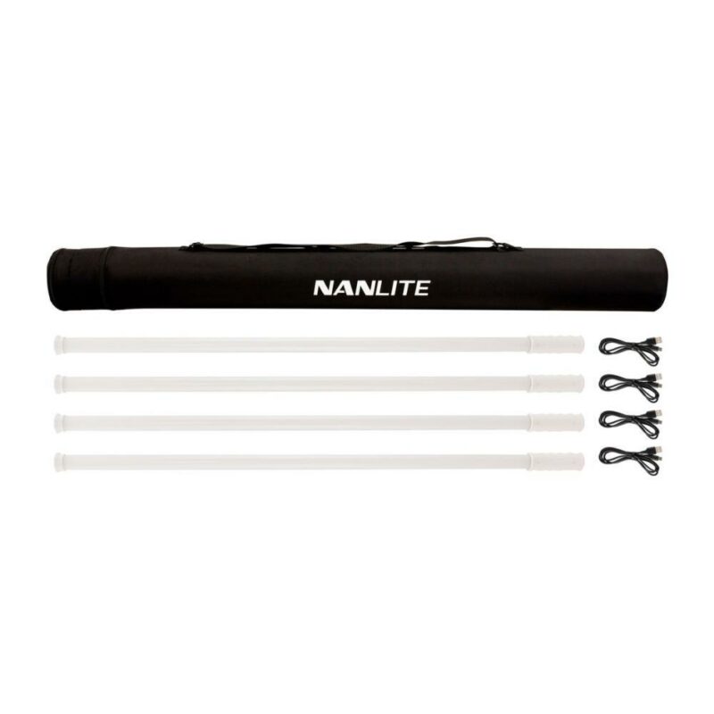 Nanlite PavoTube T8-7X RGB LED Pixel Tube Light (3′, 4-Light Kit)
