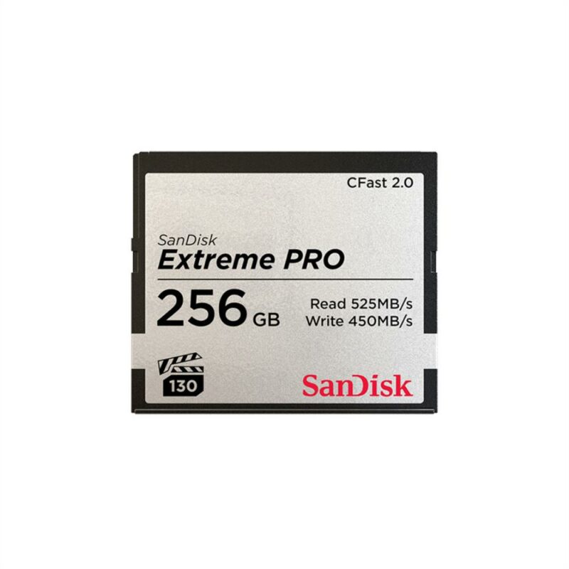 Sandisk CFast 2.0 Extreme Pro 256GB (525MB/s lettura, 430MB/s scrittura)