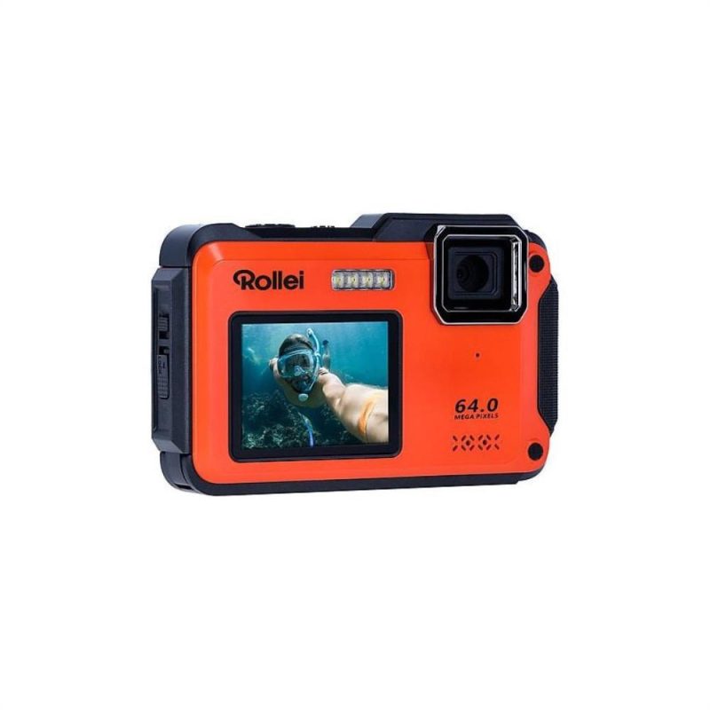 Rollei Sportsline 64 Selfie – Fotocamera Subacquea (Orange)