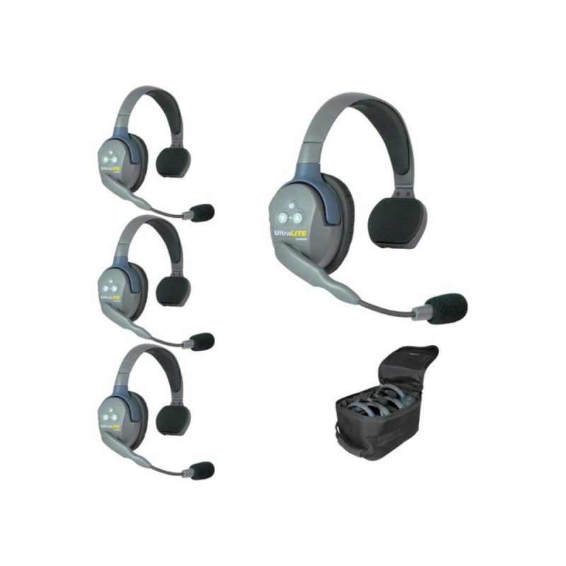 UltraLite UL4S KIT HD – Eartec 4x Single-Ear Ultralite Headset per intercome Remote
