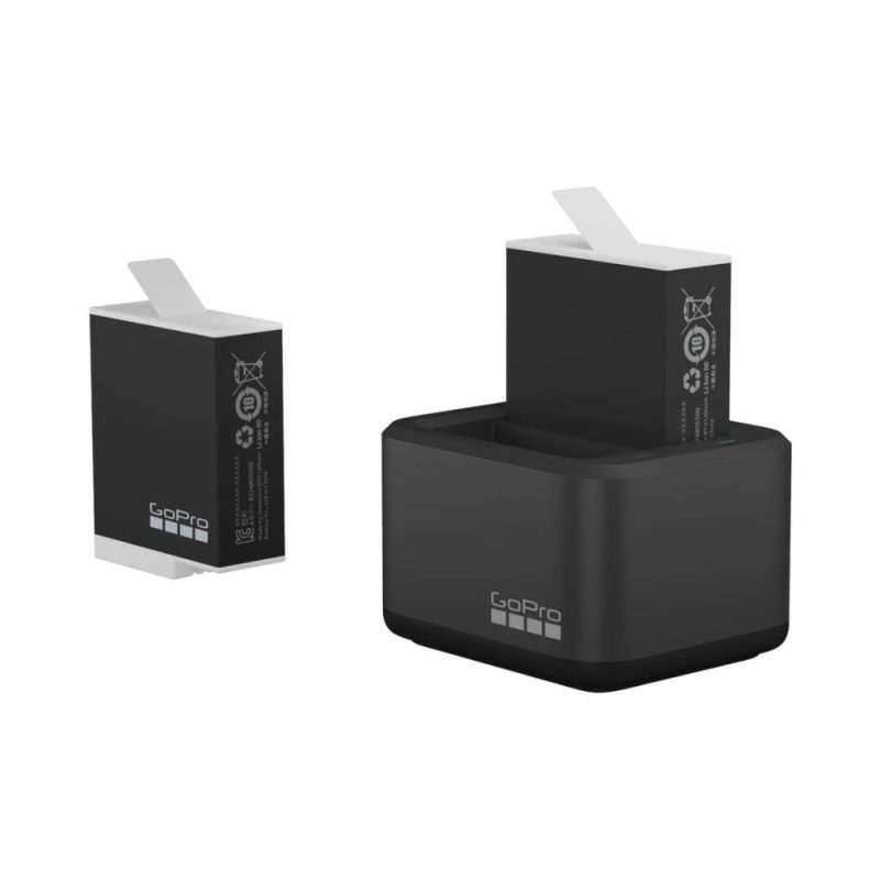 GoPro Dual Battery Charger + 2 batterie Enduro (HERO11 Black/HERO10 Black/HERO9 Black)