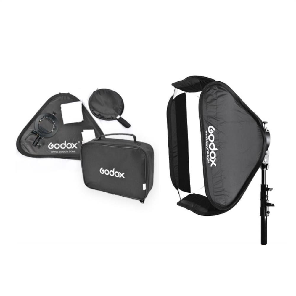 Godox S2 Speedlite Bracket Kit con Softbox 60x60 e Borsa - SGUV6060CM