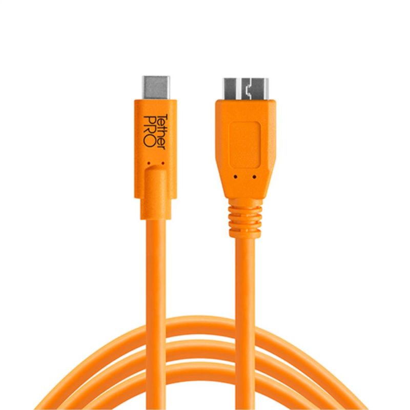 Tether Tools TetherPro USB-C to 3.0 Micro-B cable 4.6m orange – THTCUC3315-ORG