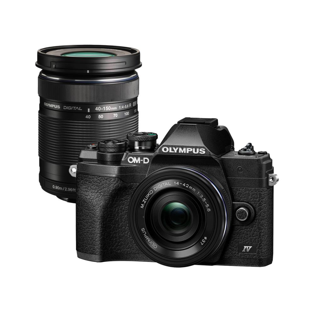Olympus OM-D E-M10 IV   ED 14-42mm EZ   ED 40-150mm R - Black