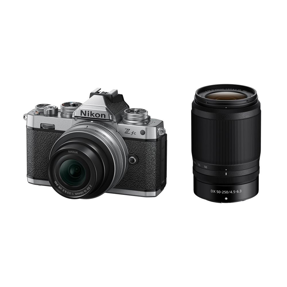 NIkon Z fc   Scheda SD 64GB 800x   Z DX 16-50mm VR   Z DX 50-250mm VR - Silver