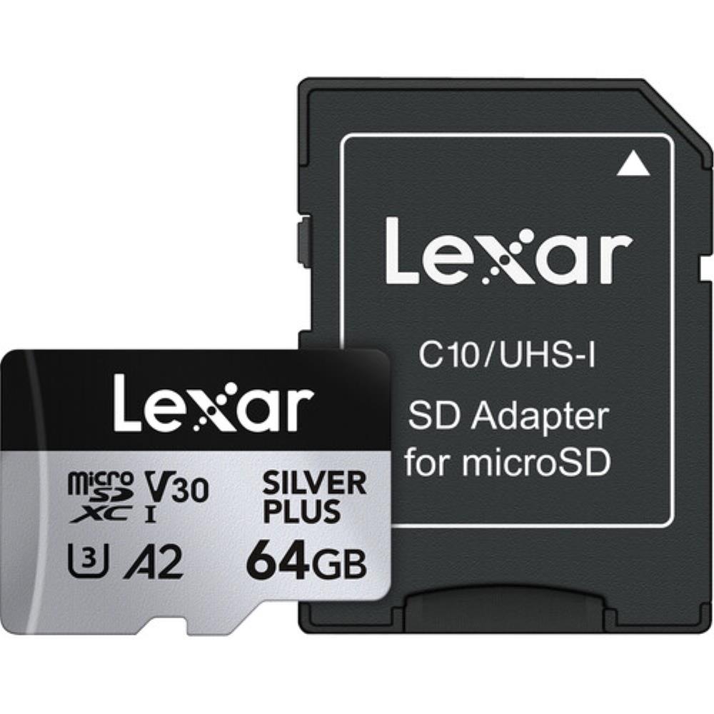 Lexar MicroSD 64GB Silver Plus V30