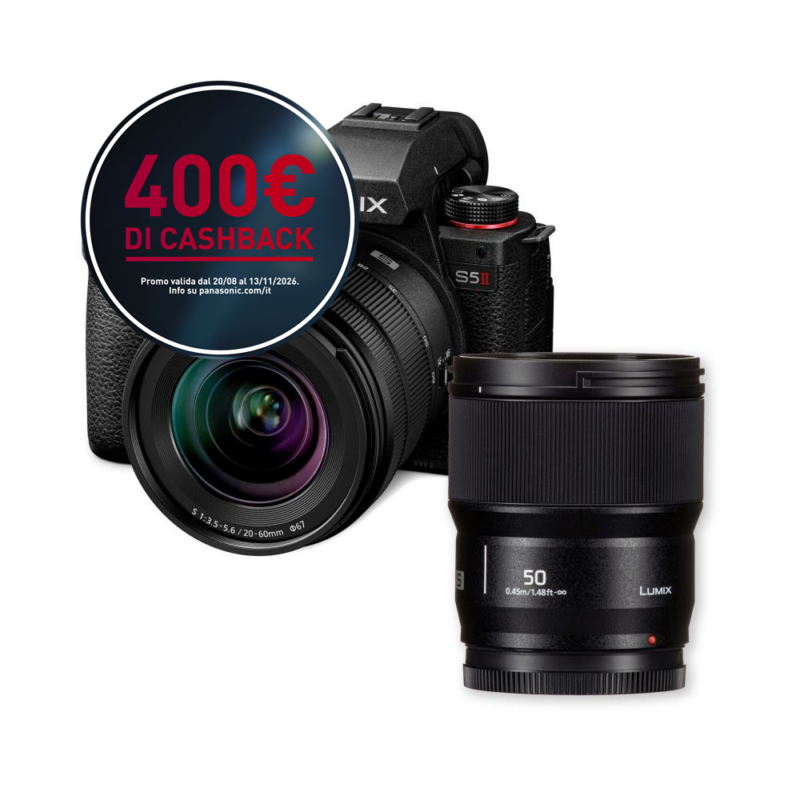 Panasonic S5 II + Lumix S 20-60mm f/3.5-5.6 + S 50mm f/1.8